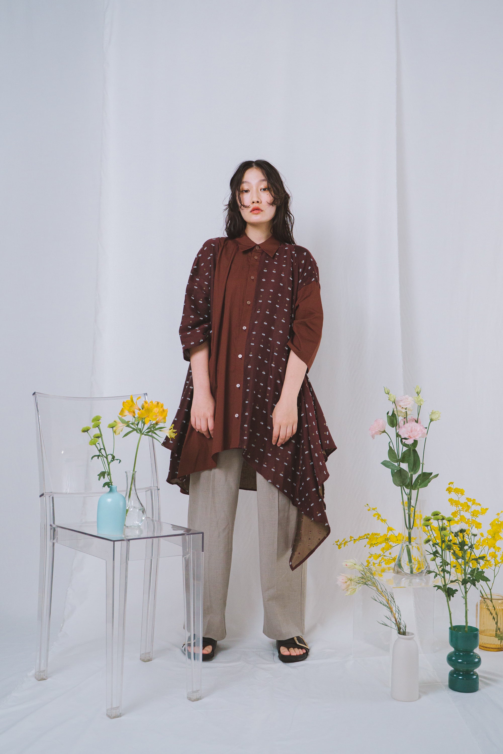 Seed- チュニック col:ブラウン – POLS