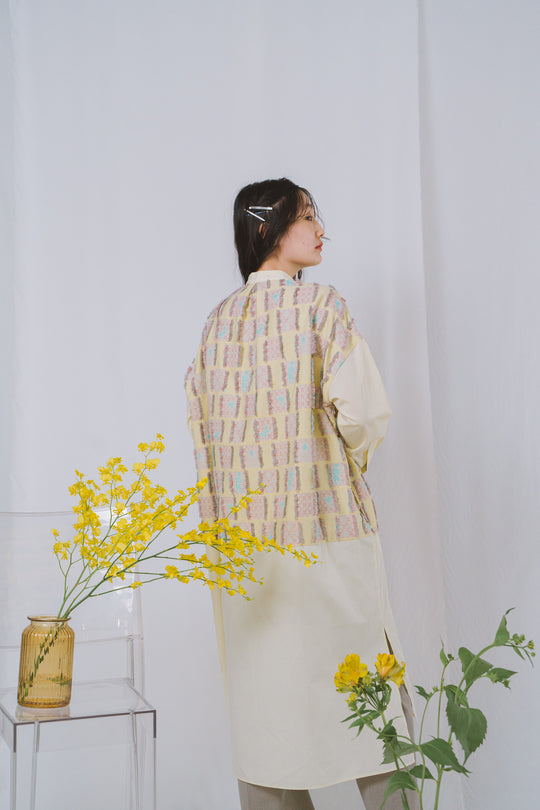-Forest Check-　シャツワンピース　col:クリーム