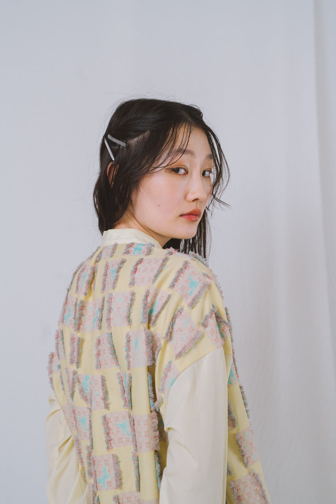 -Forest Check-　シャツワンピース　col:クリーム