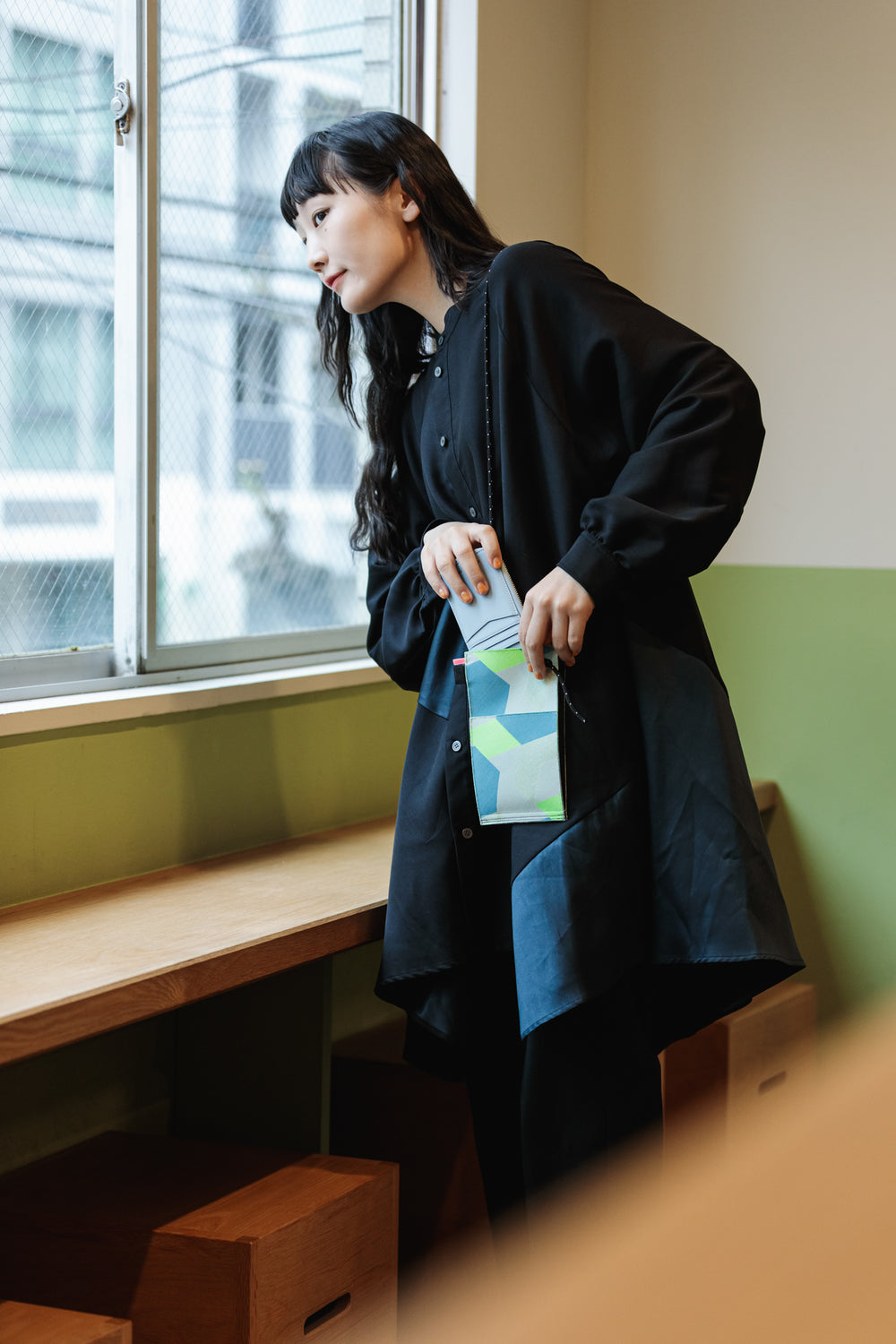 -FLAT-　スマホショルダー　col:スカイ