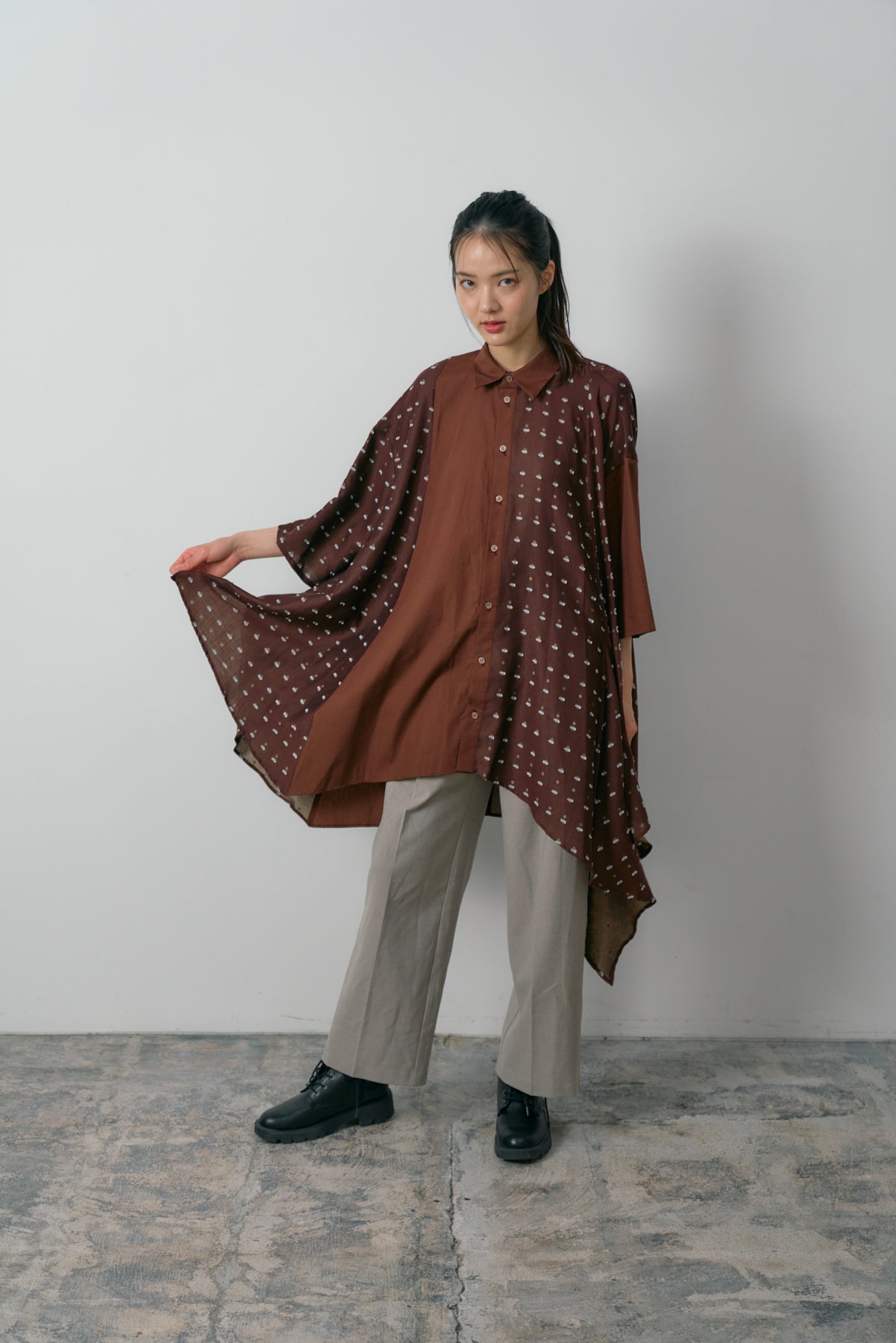 Seed- チュニック col:ブラウン – POLS