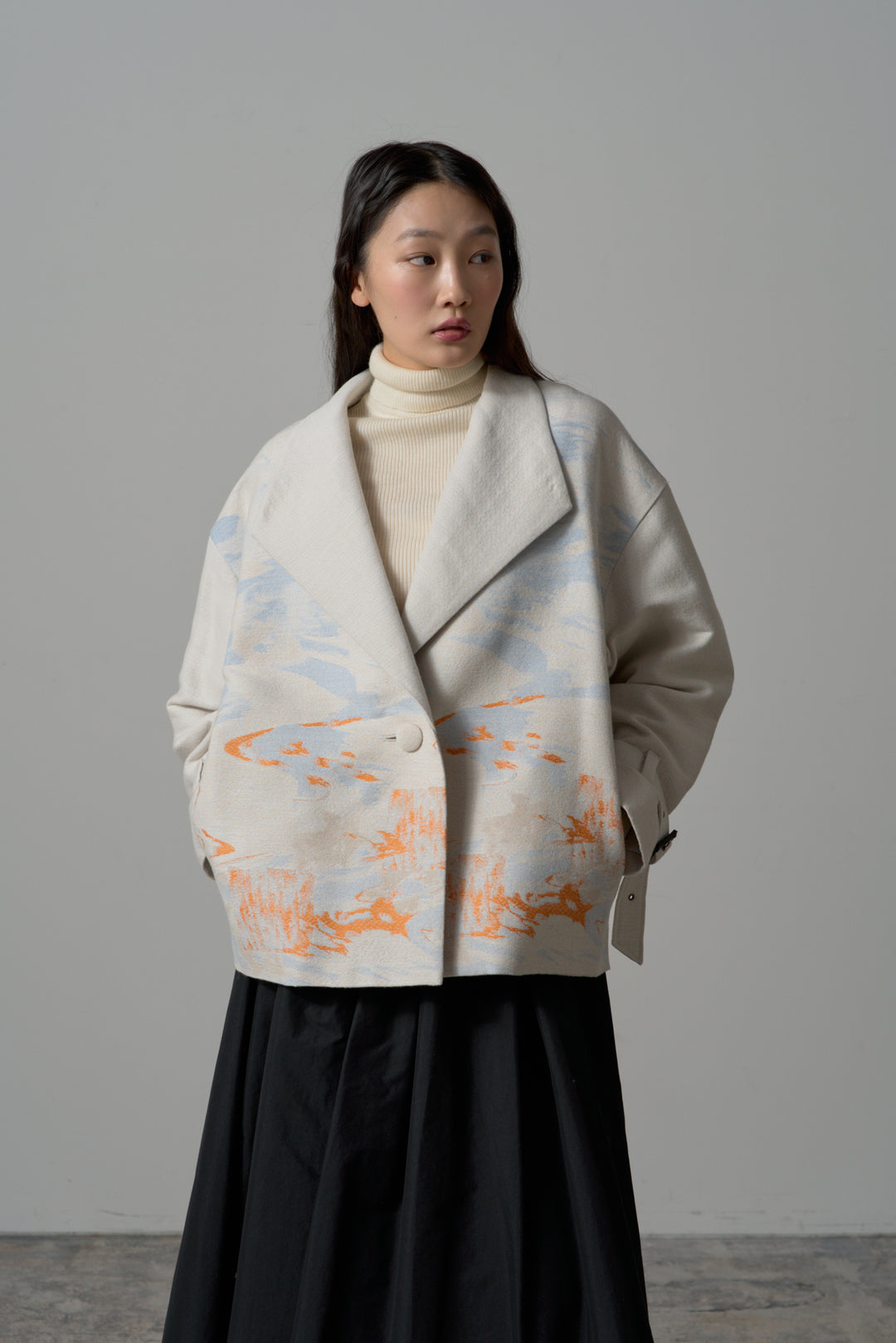 -LAKESIDE-　コート　col:アイボリー