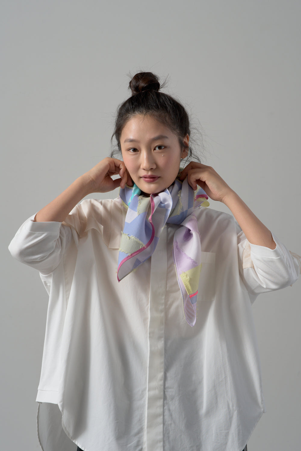 -Yama-　キュプラスカーフ　col:パープル