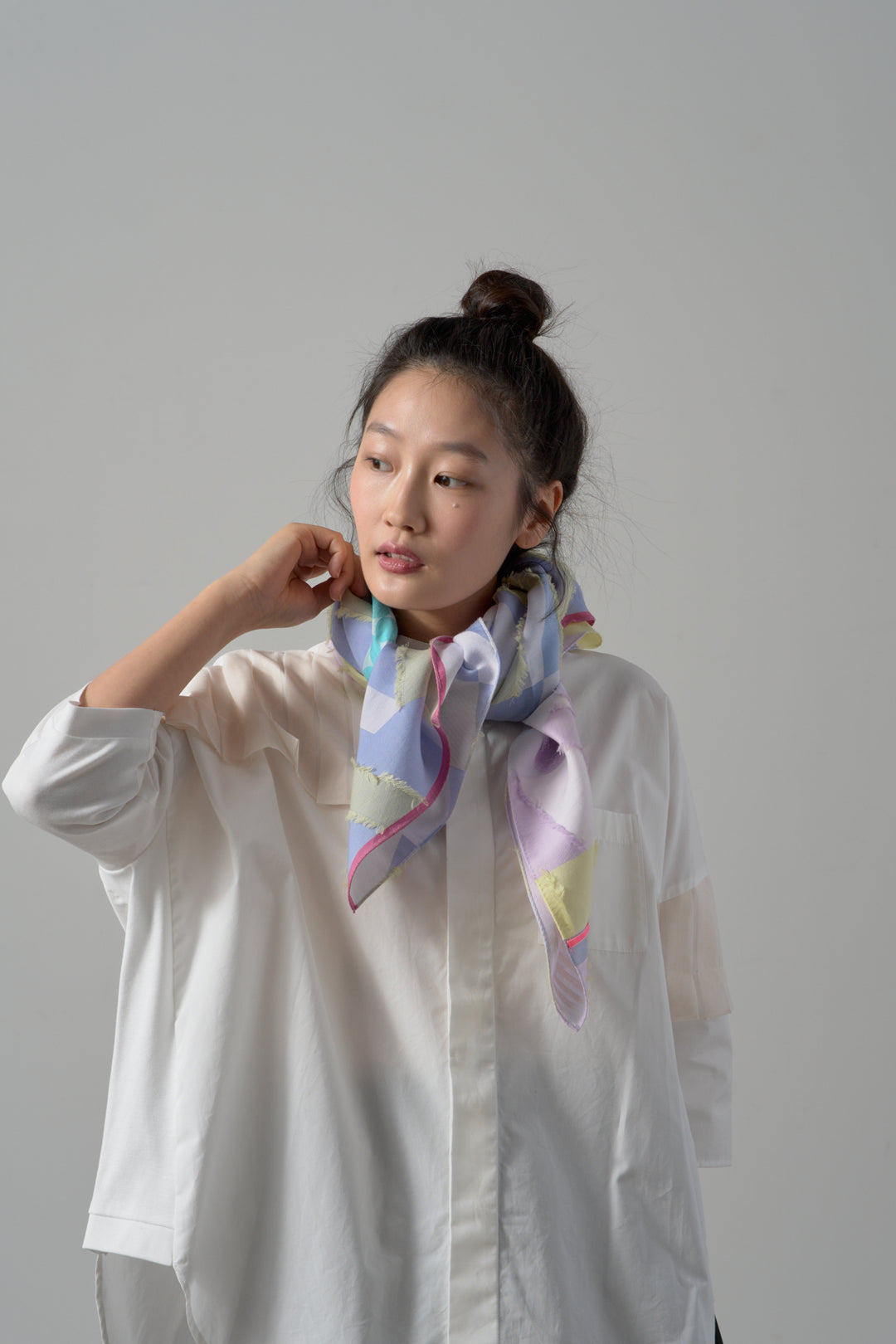 -Yama-　キュプラスカーフ　col:パープル