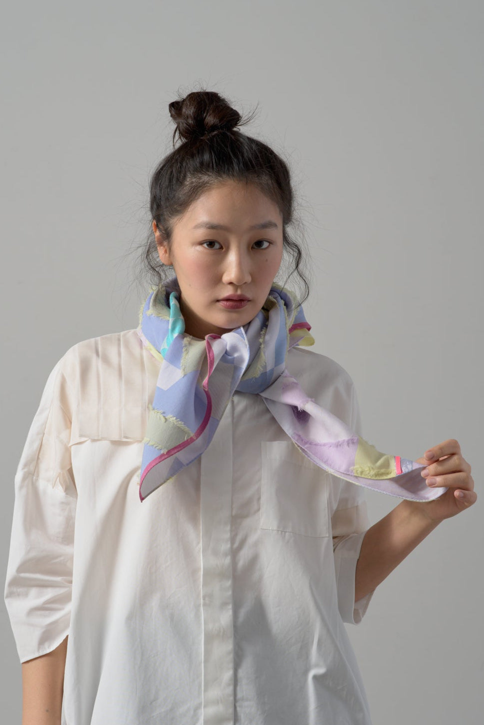 -Yama-　キュプラスカーフ　col:パープル