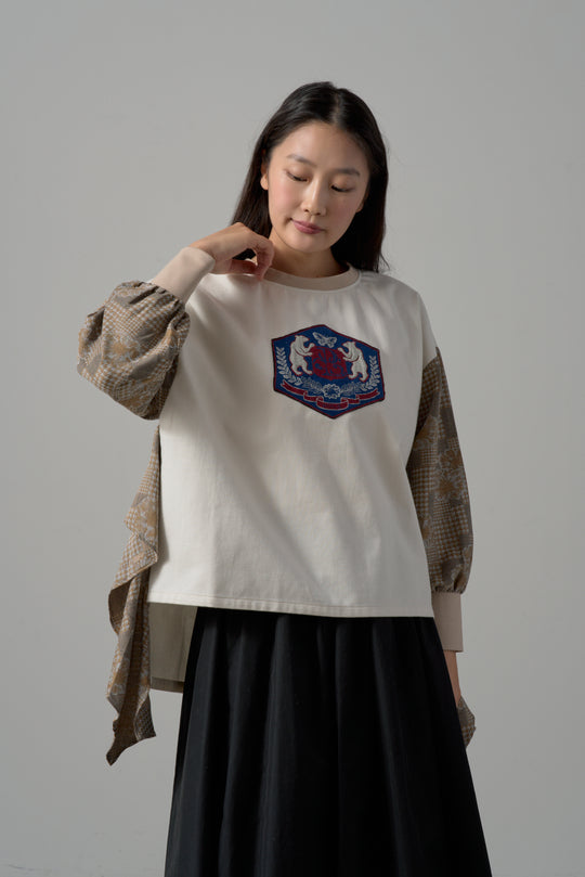 -POLS BEAR EMBLEM-　プルオーバー　col:ベージュ