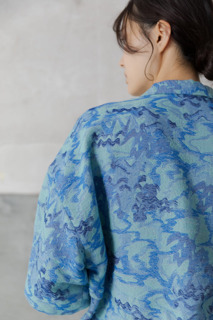 -Sazanami-　開襟シャツ　col:ネイビー