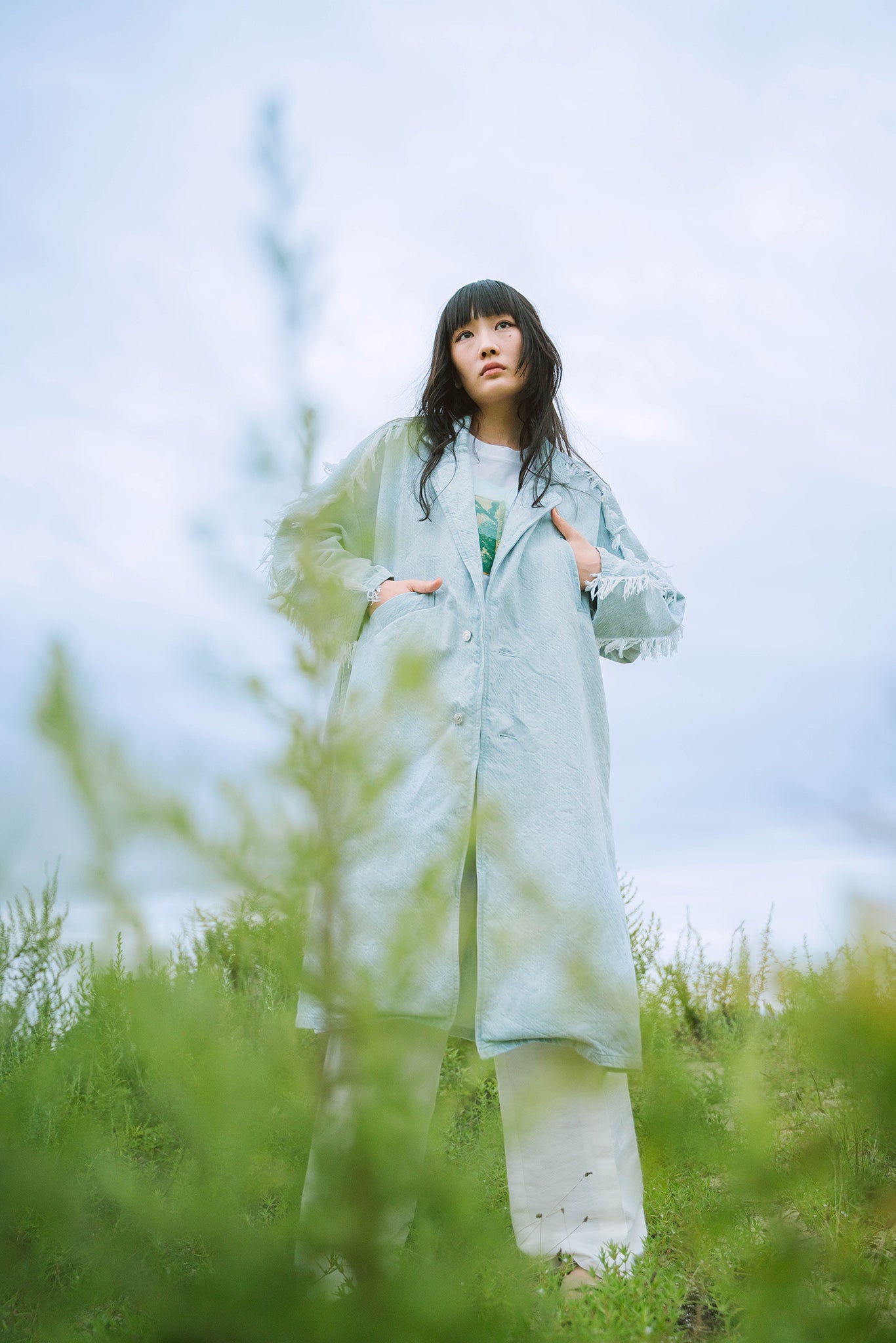 ha|za|ma 2018SS デニムコート Sazanami- デニムコート col:アイスブリーチ – POLS