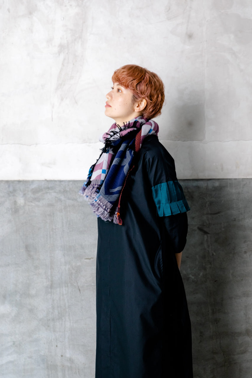 -TILE-　MOHIKANストール　col:ネイビー