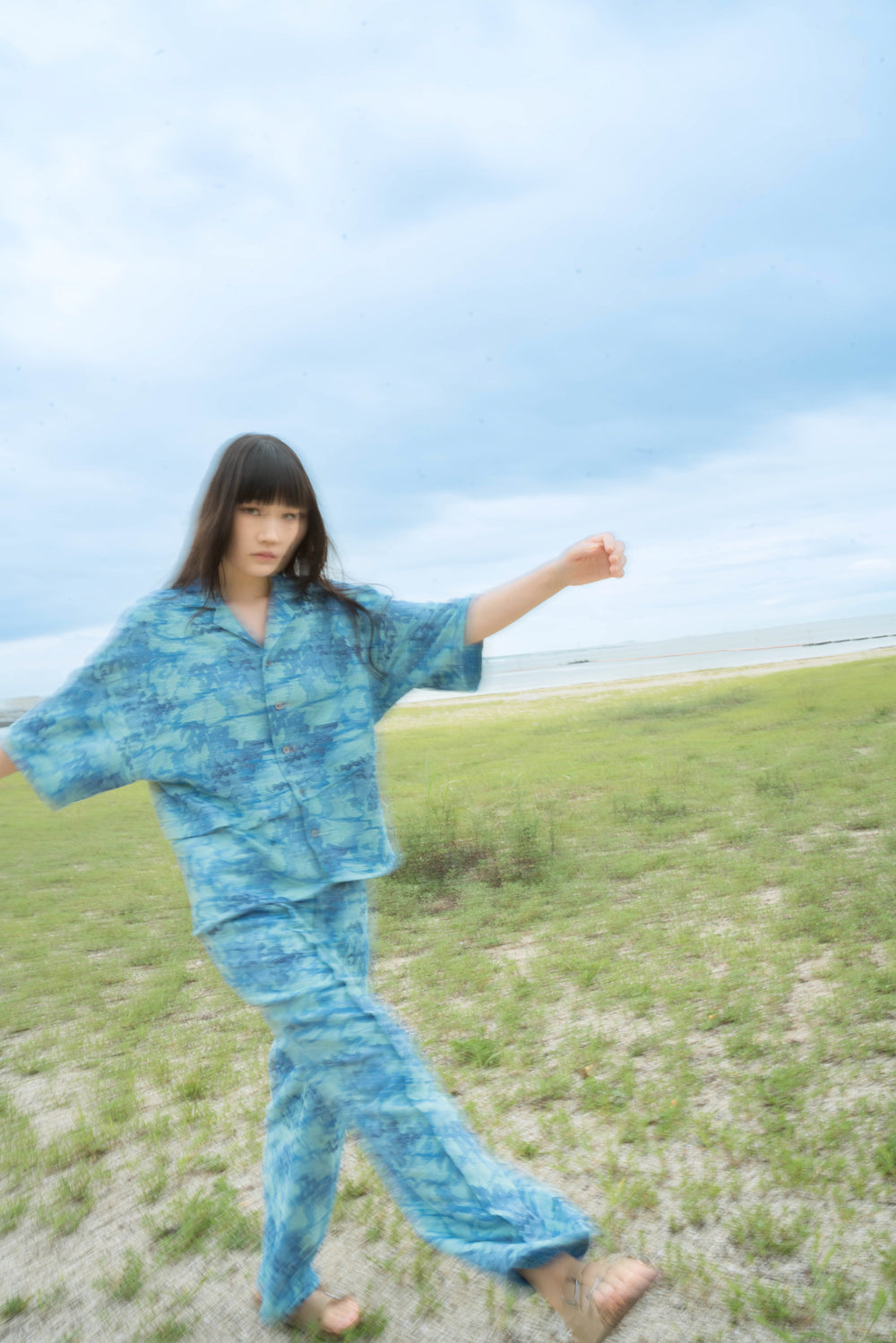 -Sazanami-　パンツ　col:ネイビー