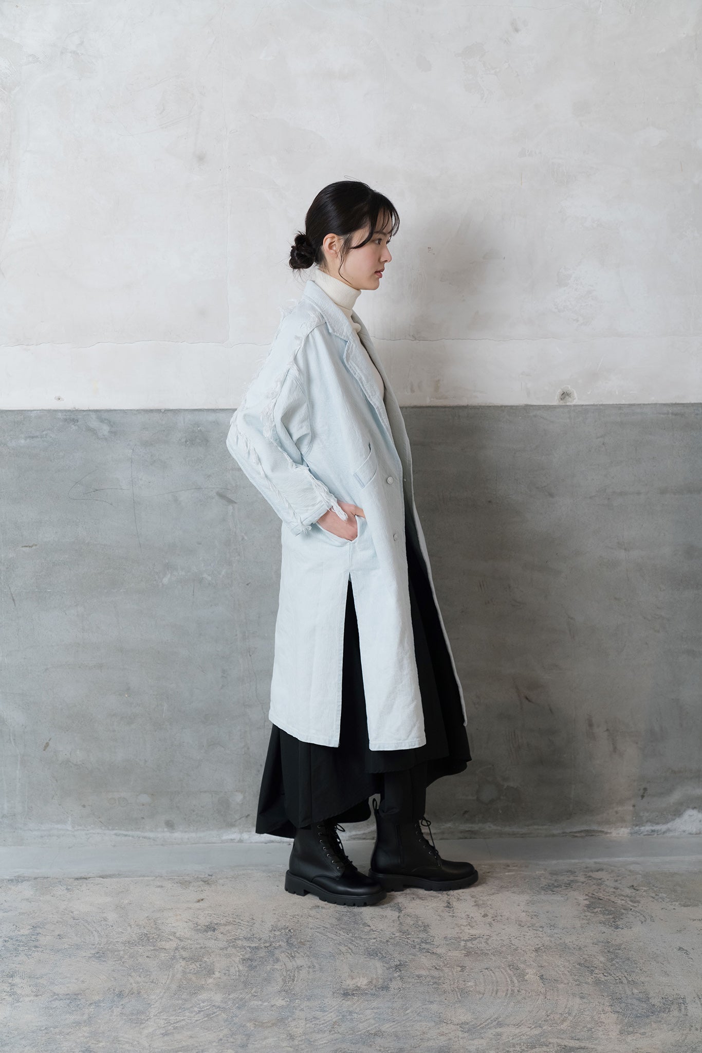 Sazanami- デニムコート col:アイスブリーチ – POLS