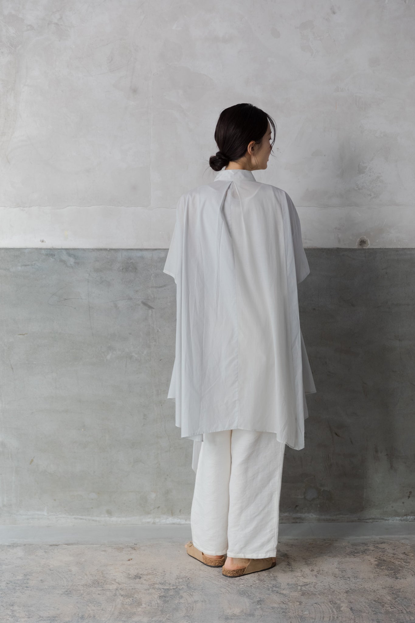 MINIストライプ チュニック col:グレー – POLS