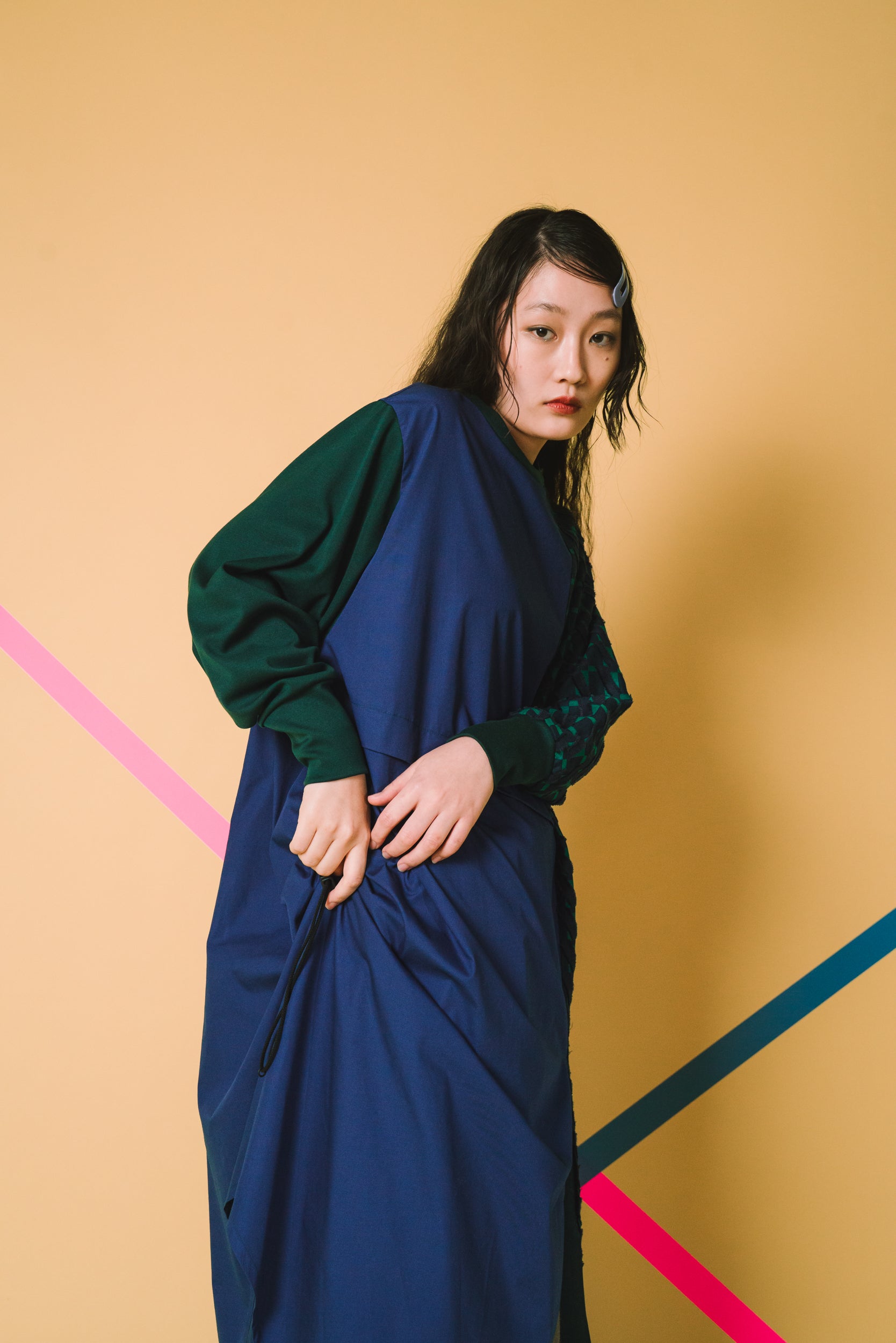 Diagonal- ワンピース col:ネイビー – POLS