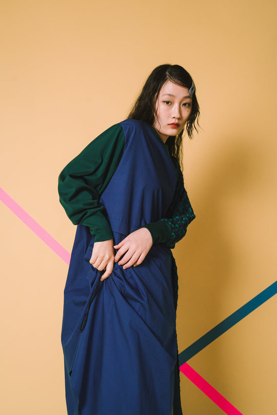 -Diagonal-　ワンピース　col:ネイビー