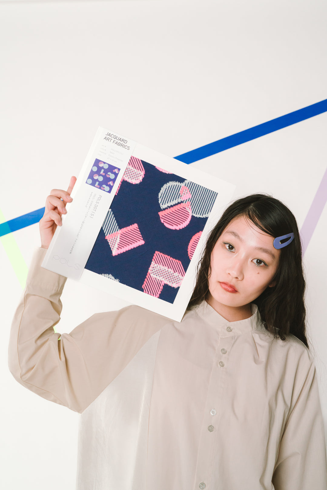 POLSDOT ジャカードアートファブリック　col:ネイビー