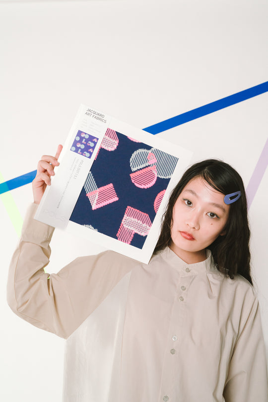 POLSDOT ジャカードアートファブリック　col:ネイビー