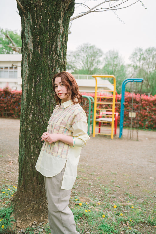 -Forest Check-　シャツ　col:クリーム