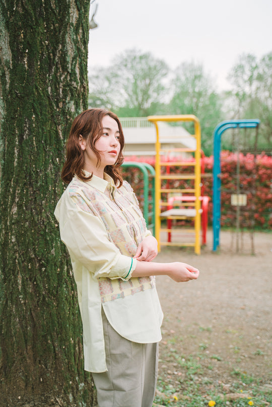 -Forest Check-　シャツ　col:クリーム