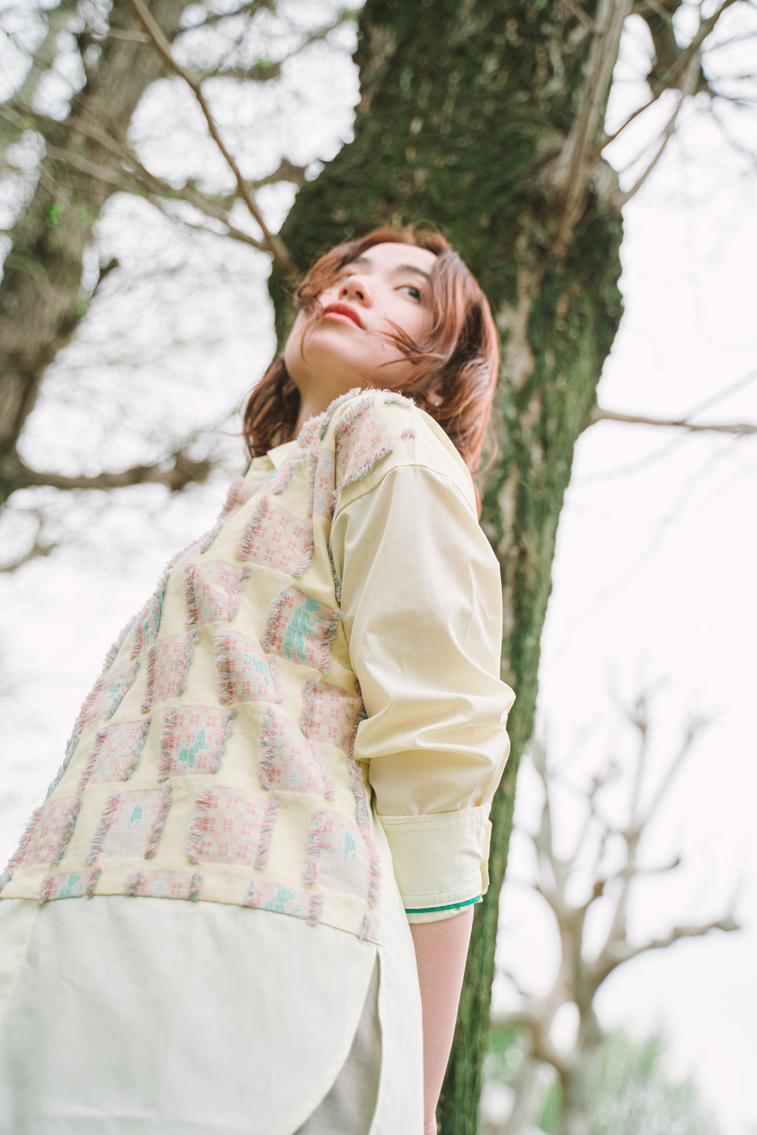 -Forest Check-　シャツ　col:クリーム