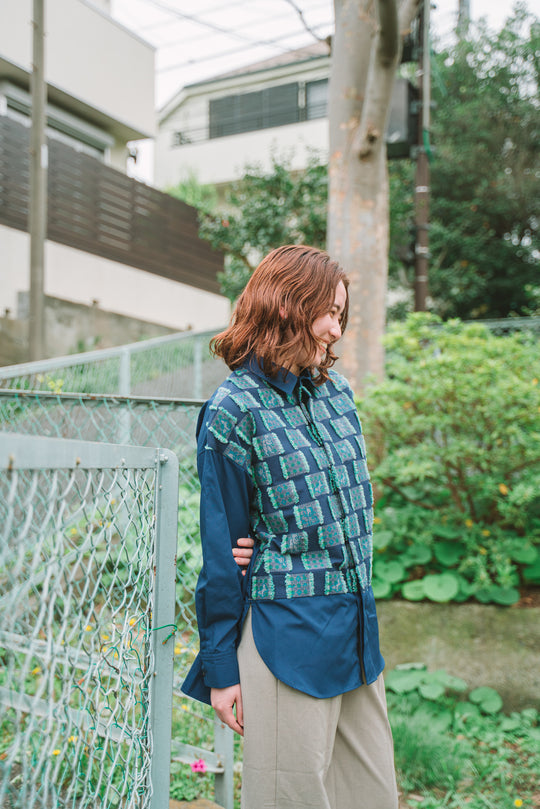 -Forest Check-　シャツ　col:ブルー