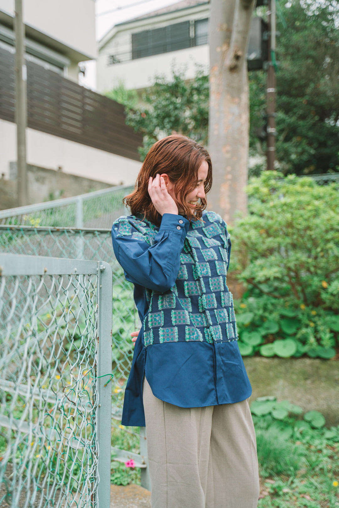 -Forest Check-　シャツ　col:ブルー