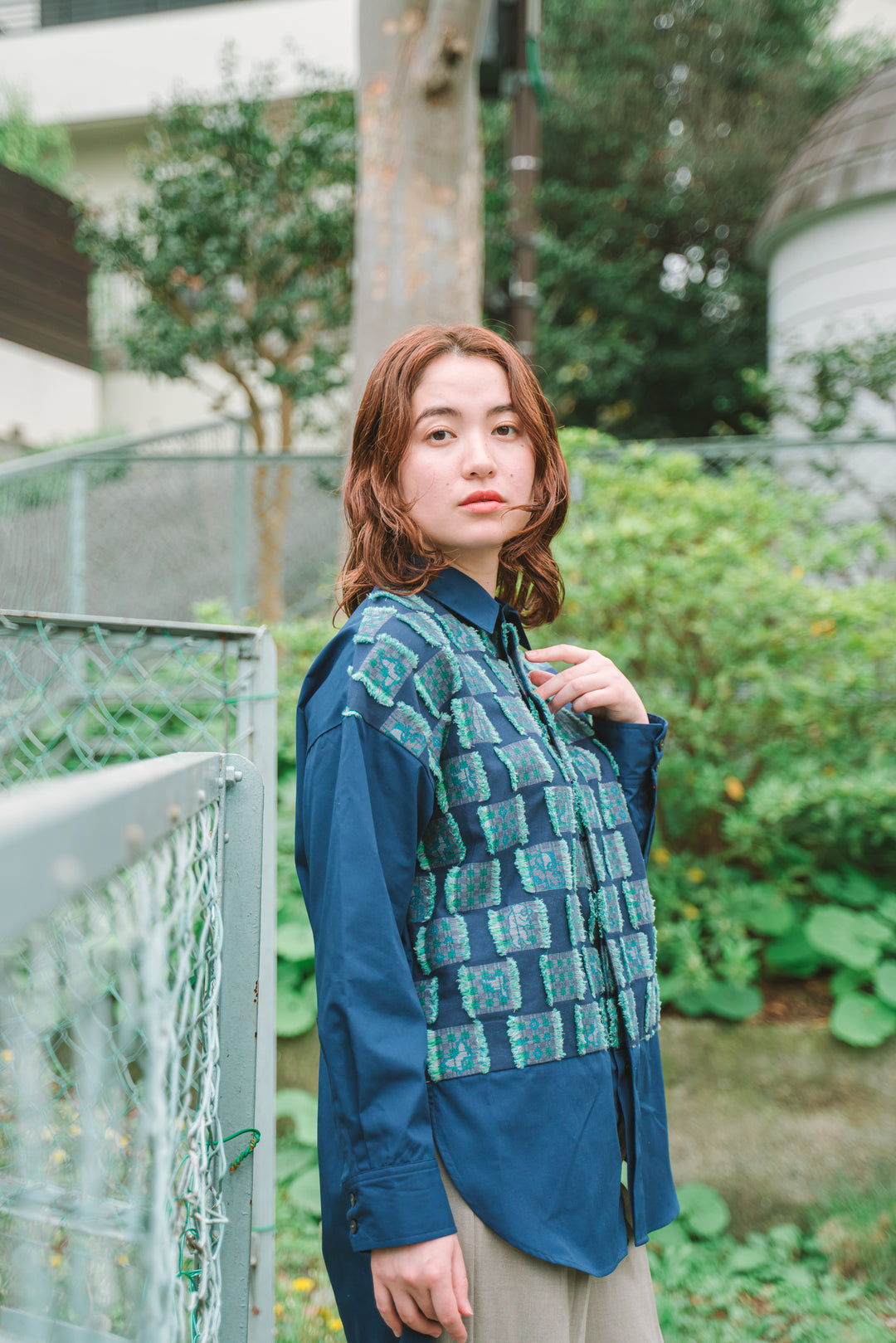 -Forest Check-　シャツ　col:ブルー