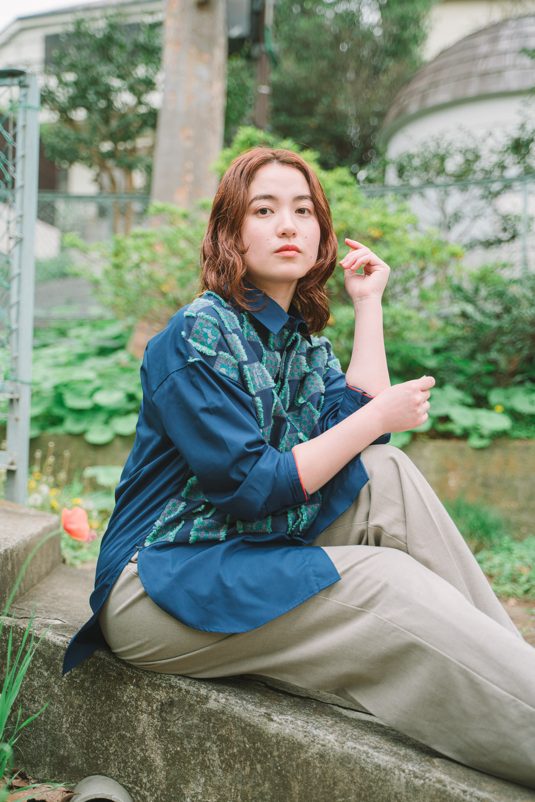 -Forest Check-　シャツ　col:ブルー