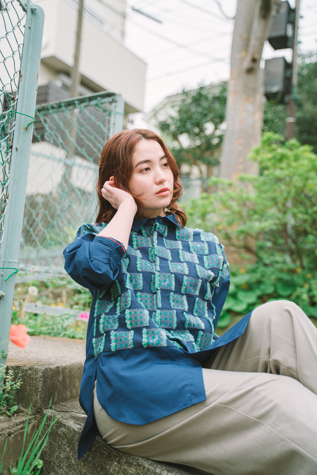 -Forest Check-　シャツ　col:ブルー