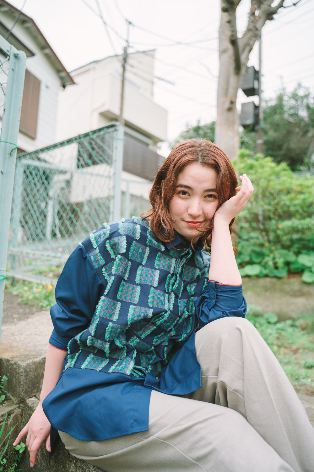 -Forest Check-　シャツ　col:ブルー