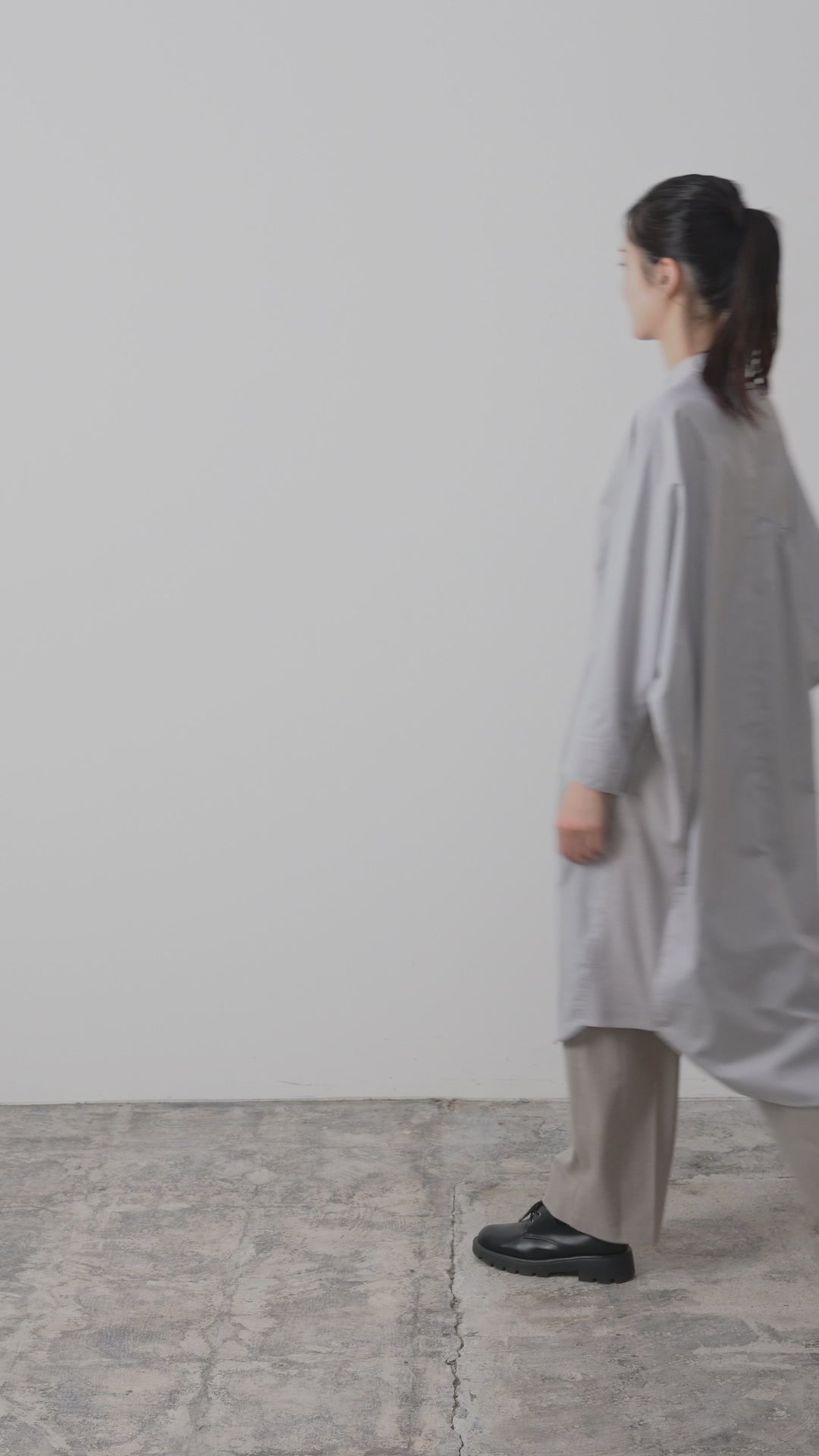 -CLIONE-　シャツワンピース　col:グレー